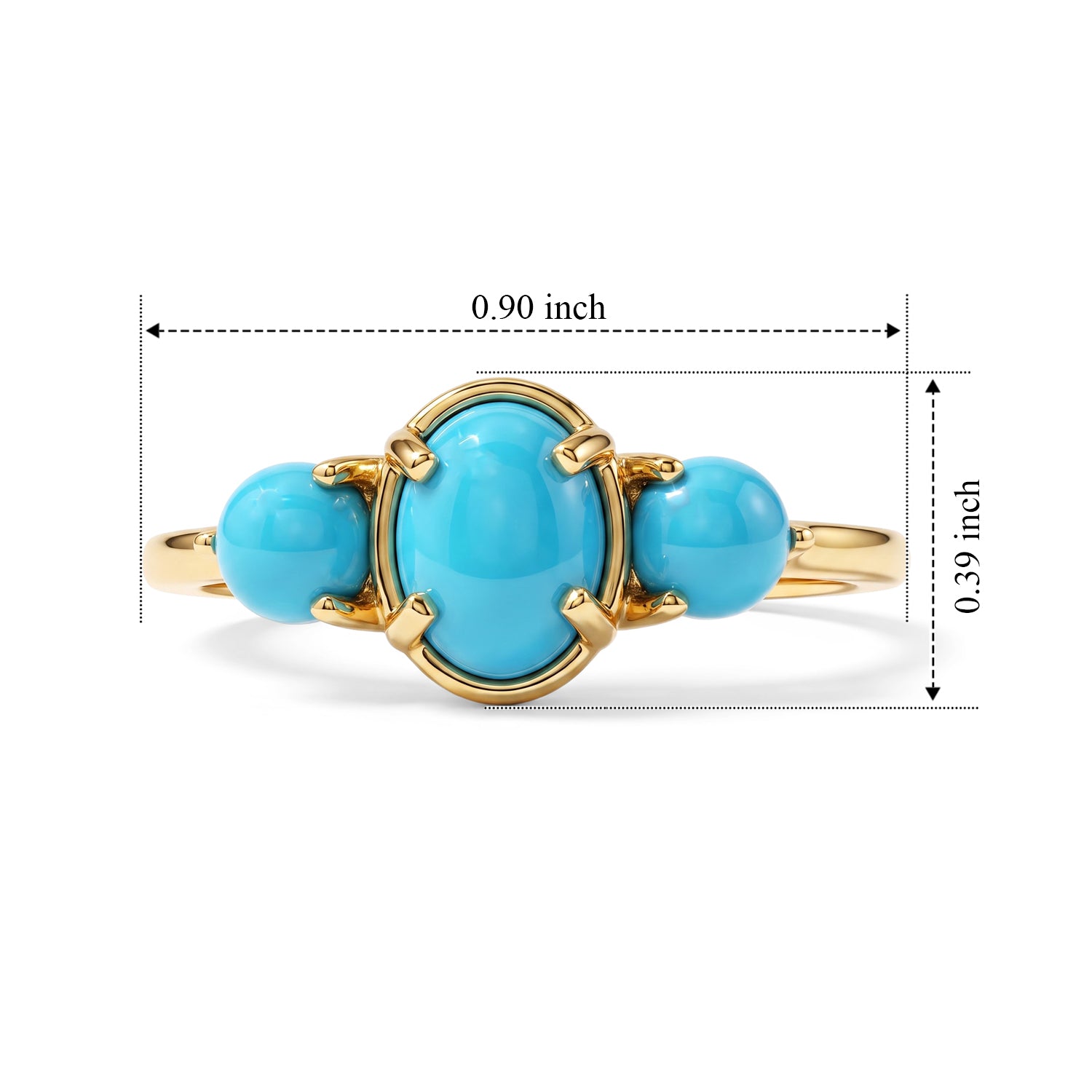 D'Joy Blue Turquoise Ring Sterling Silver  1.470  Ct. 8680933 5