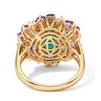 D'Joy Blue Turquoise, Multi Gemstones Ring in 18K YG VermeilSterling Silver  5.020  Ct._8681043_4