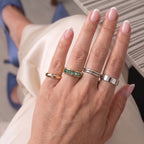 D'Joy - Natural Green Apatite 7 Stone Ring in Yellow Gold Plated Sterling Silver 1.45 Ct._8681231_2