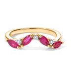D'Joy - African Ruby & Moissanite Ring in 18K Vermeil Yellow Gold Plated Sterling Silver_8682139