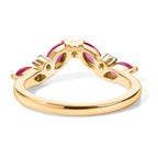 D'Joy - African Ruby & Moissanite Ring in 18K Vermeil Yellow Gold Plated Sterling Silver_8682139_4