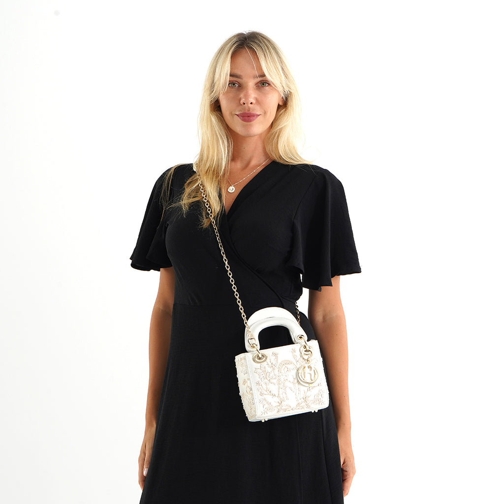 La Marey Signature Crossbody Bag (Size - One Size) - White Gold_8682322_1