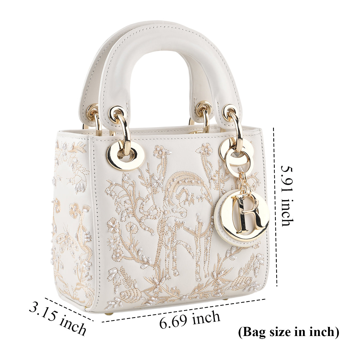 La Marey Signature Crossbody Bag (Size - One Size) - White Gold 8682322 5