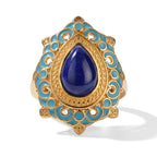 EverTrue - Lapis Lazuli Solitaire Ring in Yellow Gold Tone 3.94 Ct._8682351