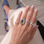 EverTrue - Lapis Lazuli Solitaire Ring in Yellow Gold Tone 3.94 Ct._8682351_2