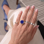 EverTrue - Lapis Lazuli & Moissanite Ring in Yellow Gold Tone 10.45 Ct._8682394_2