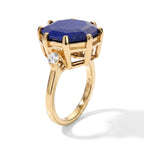 EverTrue - Lapis Lazuli & Moissanite Ring in Yellow Gold Tone 10.45 Ct._8682394_3