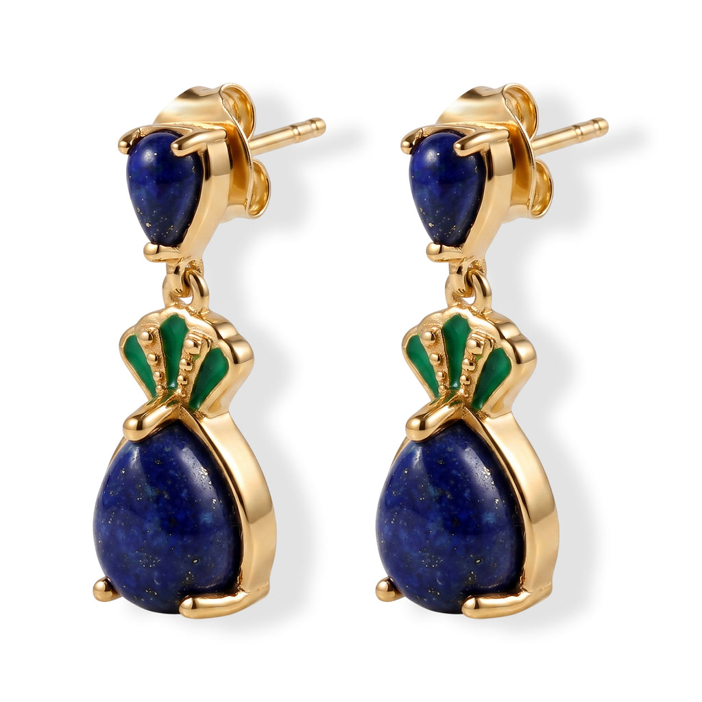 EverTrue Lapis Lazuli Dangling Earring Pure Yellow Brass  5.166  Ct._8682395_3