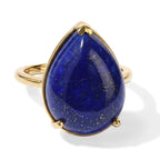D'Joy - Lapis Lazuli Stackable Ring in Yellow Gold Plated Sterling Silver 12.17 Ct._8682709