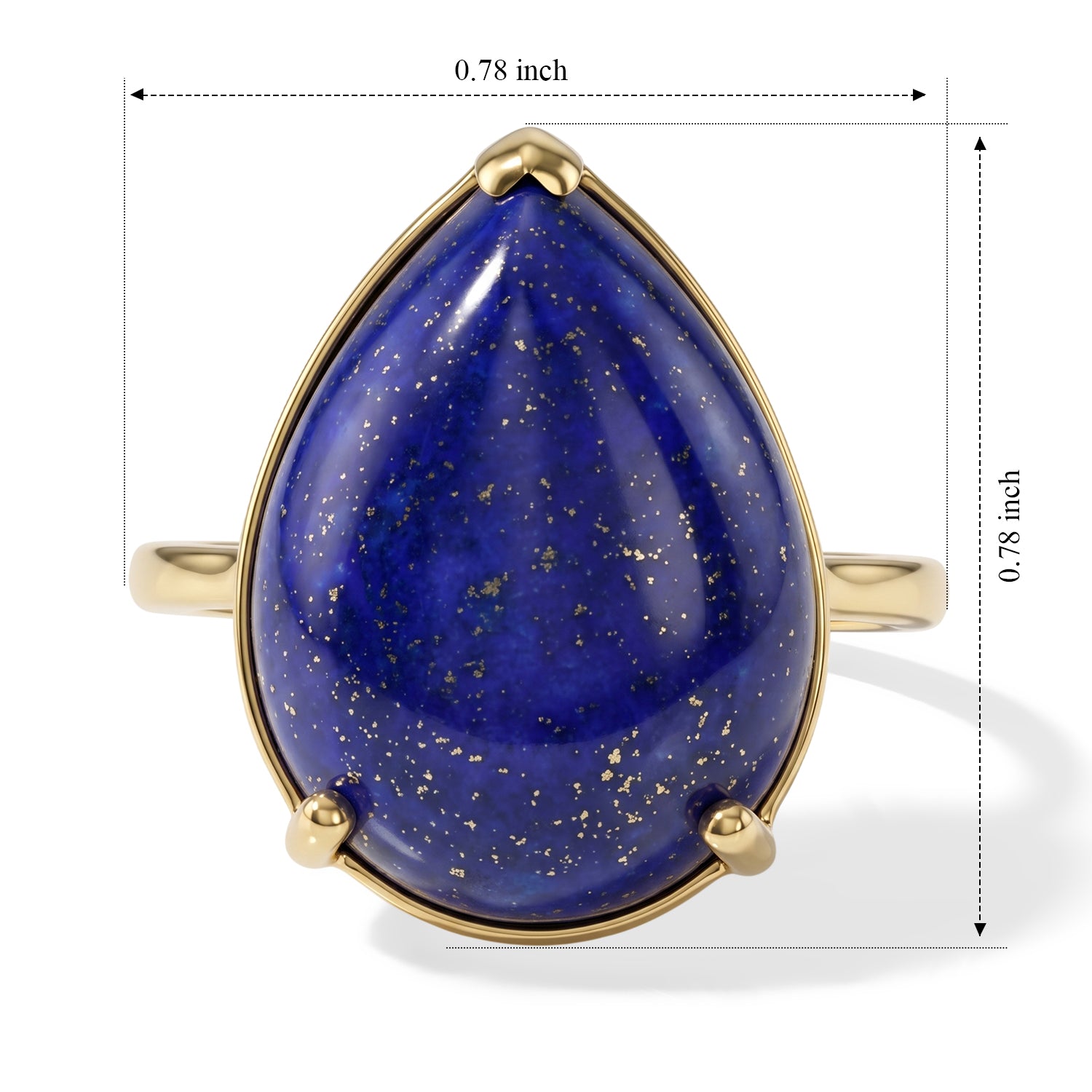 D'Joy - Lapis Lazuli Stackable Ring in Yellow Gold Plated Sterling Silver 12.17 Ct. 8682709 5
