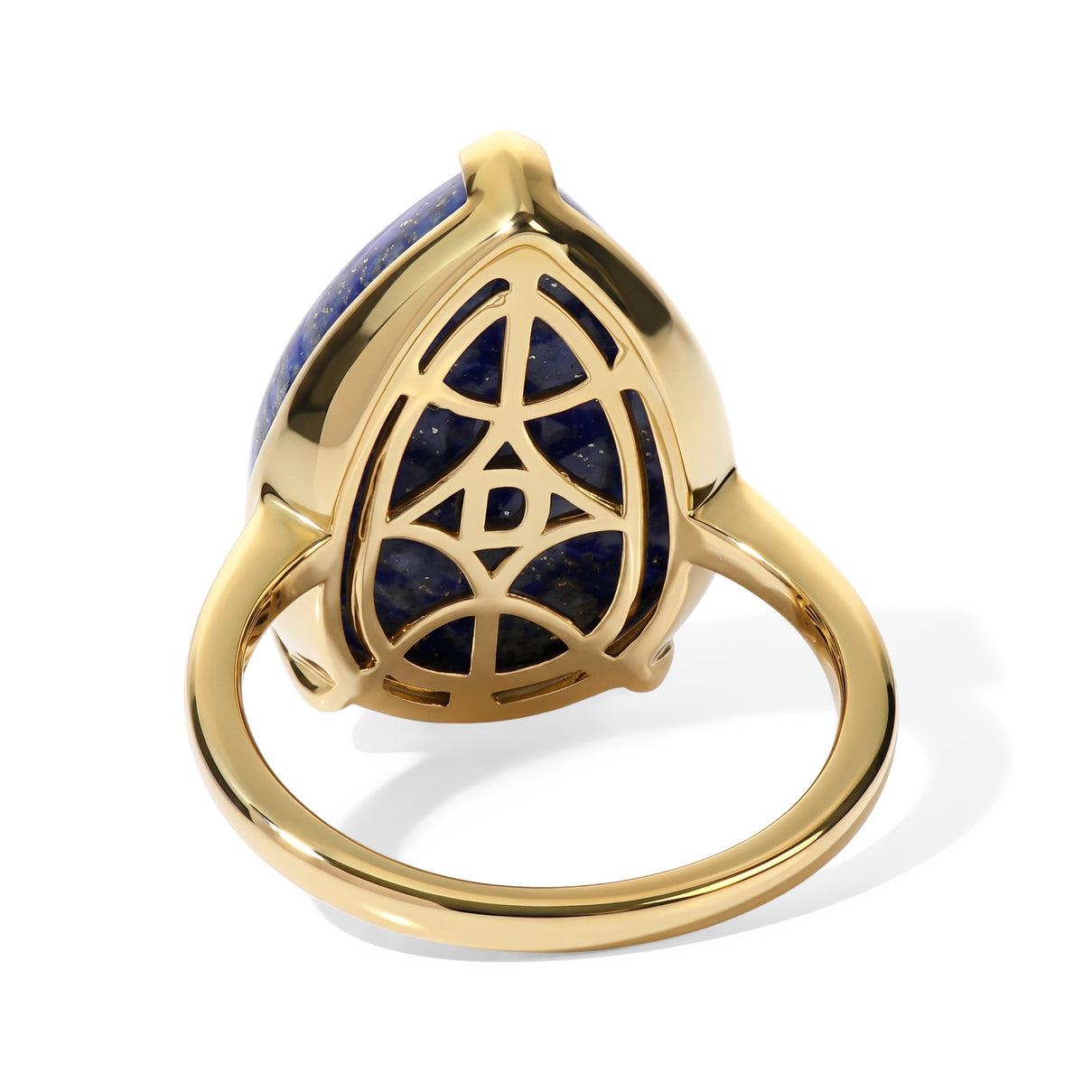 D'Joy - Lapis Lazuli Stackable Ring in Yellow Gold Plated Sterling Silver 12.17 Ct. 8682715 4