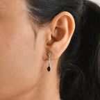 D'Joy - Ammolite Dangling Earring with Push Post in Rhodium Overlay Sterling Silver 1.04 Ct._8682718_1