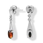 D'Joy - Ammolite Dangling Earring with Push Post in Rhodium Overlay Sterling Silver 1.04 Ct._8682718_2