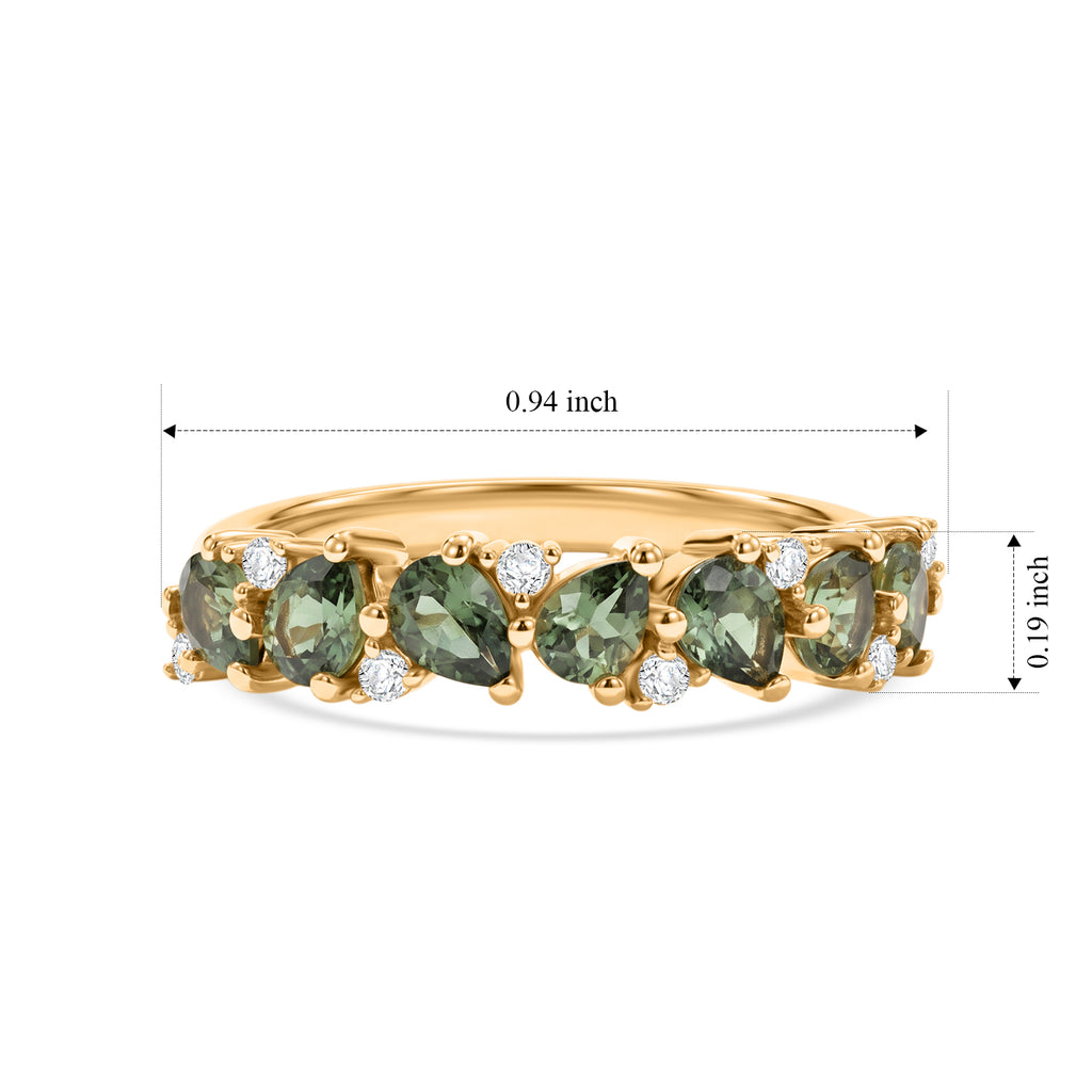 D'Joy Natural Green Apatite, White Zircon Main Stone With Side Stone Ring Sterling Silver  1.359  Ct._8682756_4