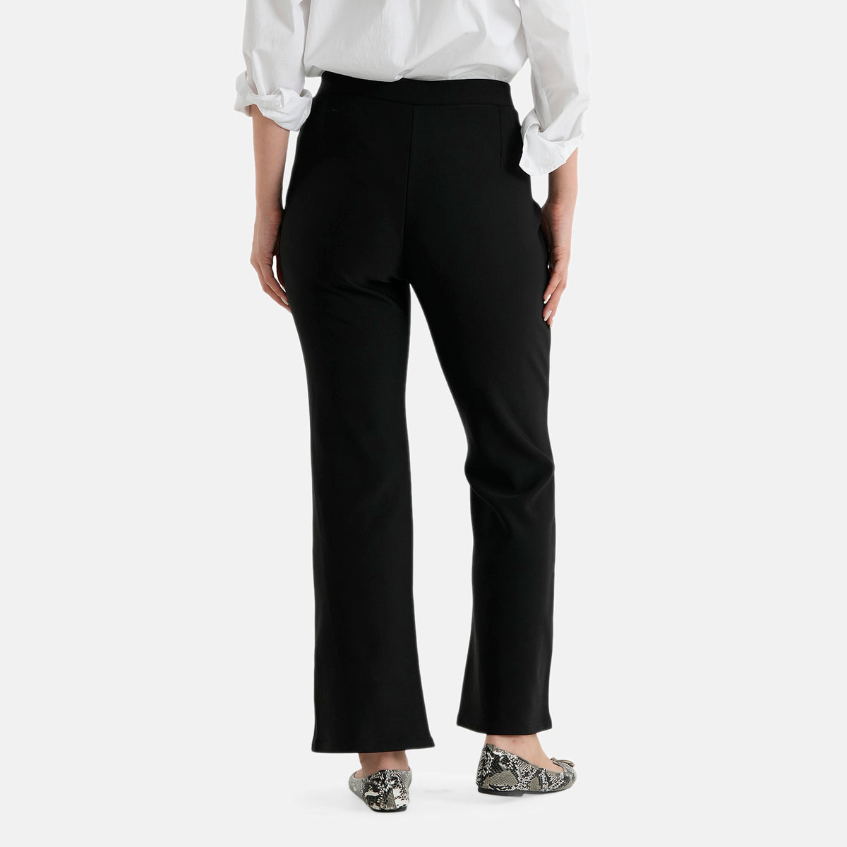 La Marey Women's Elastic Waist Straight Leg Trousers (Size - S, 8-10) - Black 8682759 2