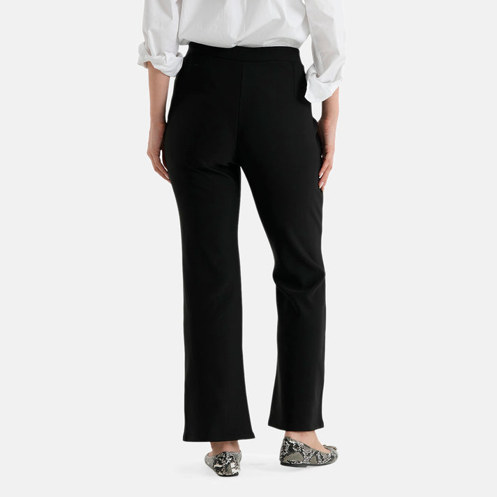 La Marey Women's Elastic Waist Straight Leg Trousers (Size - S, 8-10) - Black 8682759 2