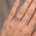 D'Joy - Moissanite Solitaire Ring in Platinum Overlay Sterling Silver  1.10 Ct._8682783_2