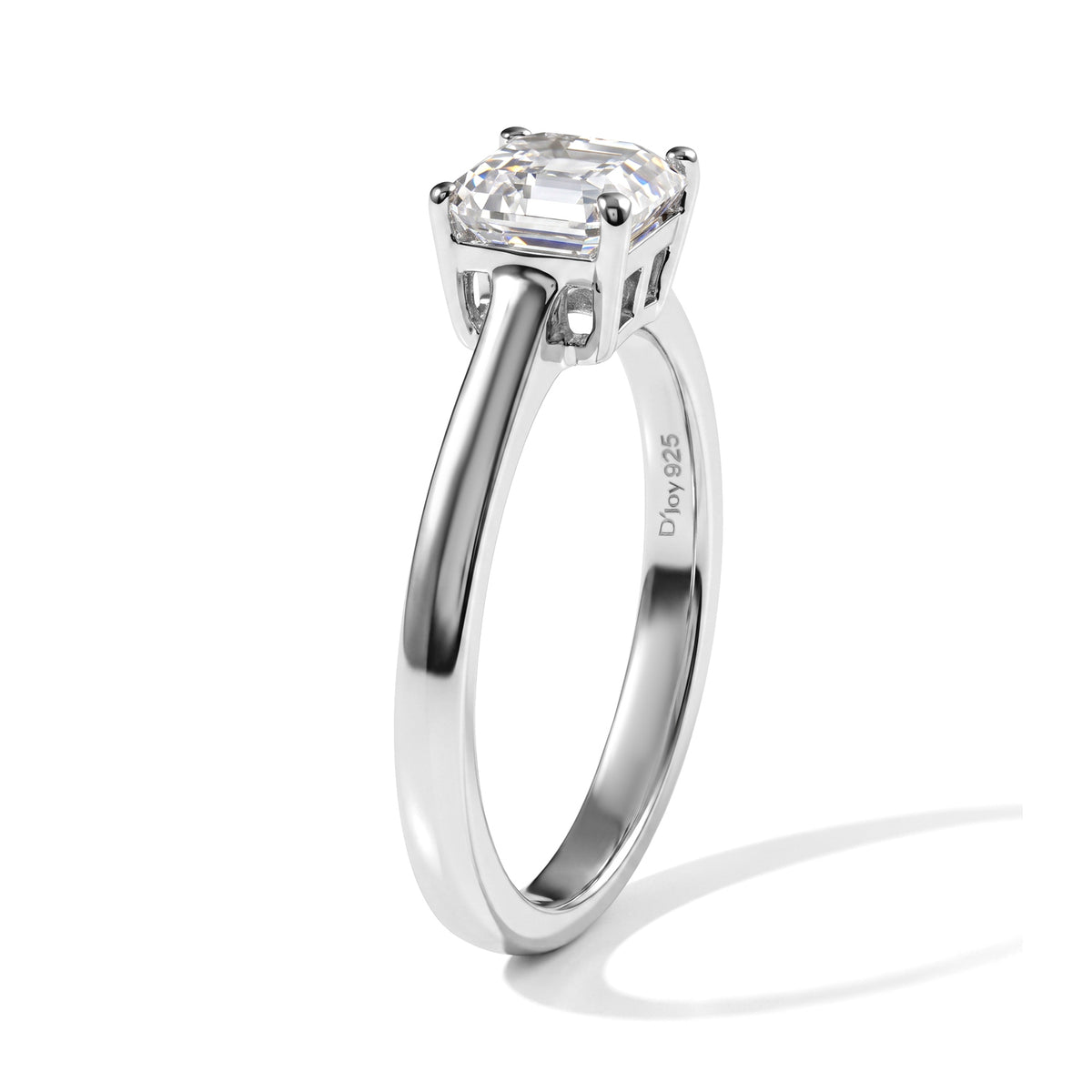 D'Joy - Moissanite Solitaire Ring in Platinum Overlay Sterling Silver  1.10 Ct. 8682783 2
