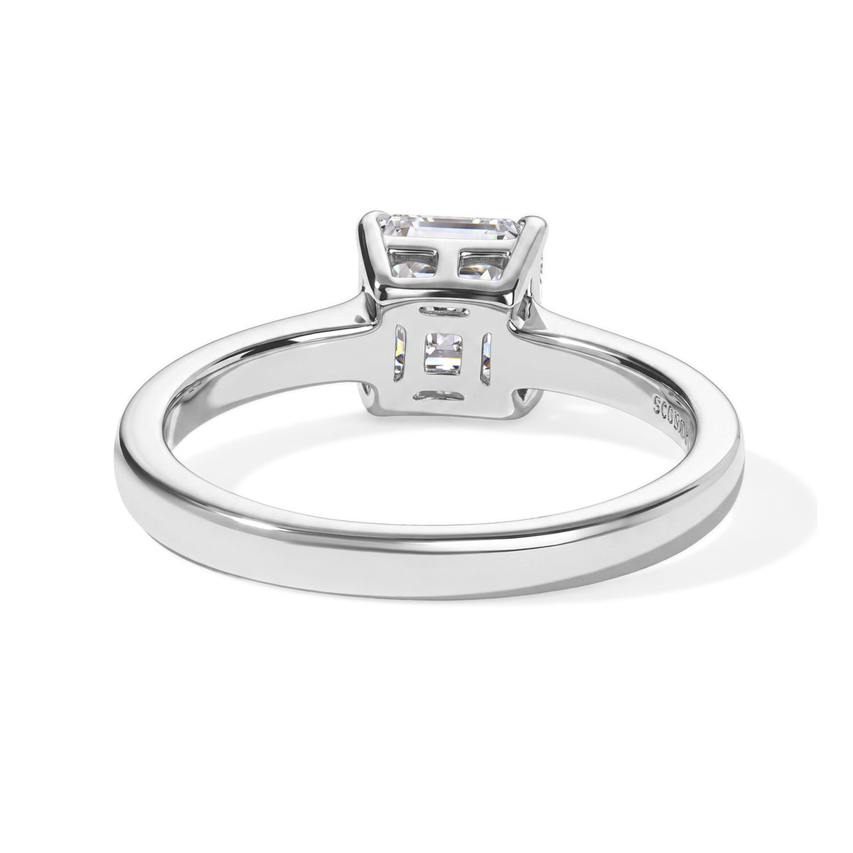 D'Joy - Moissanite Solitaire Ring in Platinum Overlay Sterling Silver  1.10 Ct. 8682783 3