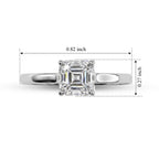 D'Joy - Moissanite Solitaire Ring in Platinum Overlay Sterling Silver  1.10 Ct._8682783_5