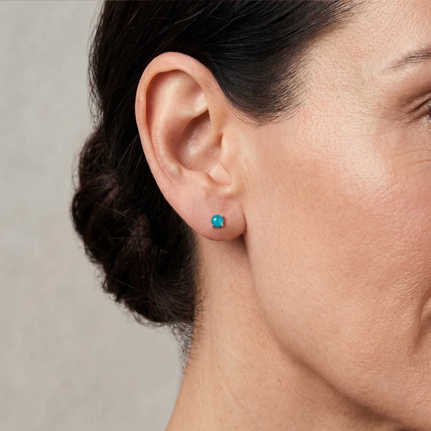 D'Joy Blue Turquoise Earring in Rhodium OverlaySterling Silver  0.660  Ct. 8683068 1