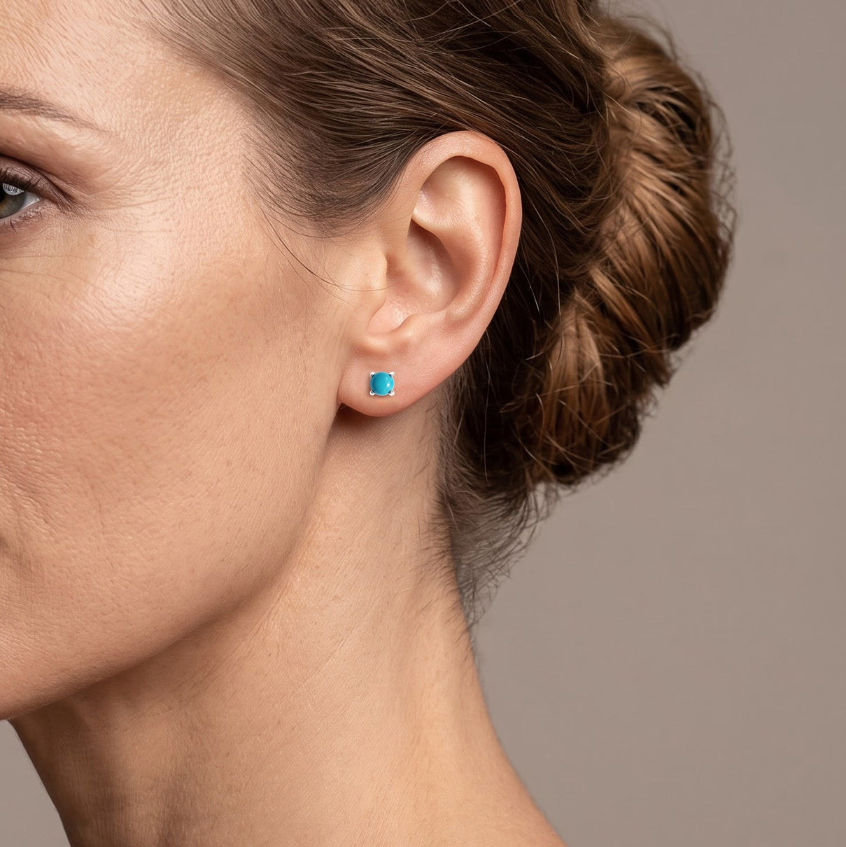 D'Joy Blue Turquoise Earring in Rhodium OverlaySterling Silver  0.660  Ct. 8683068 2