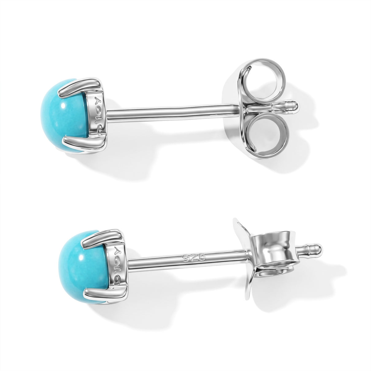 D'Joy Blue Turquoise Earring in Rhodium OverlaySterling Silver  0.660  Ct. 8683068 3