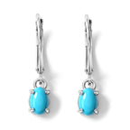 D'Joy Blue Turquoise Earring in Platinum OverlaySterling Silver  0.960  Ct._8683413