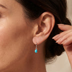 D'Joy Blue Turquoise Earring in Platinum OverlaySterling Silver  0.960  Ct._8683413_2