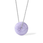 D'Joy Burmese Lavender Jade Necklace (Size - 20) in Rhodium OverlaySterling Silver  70.000  Ct._8683462