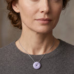D'Joy Burmese Lavender Jade Necklace (Size - 20) in Rhodium OverlaySterling Silver  70.000  Ct._8683462_1