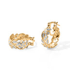 EverTrue White Diamond Full Hoop Earring Pure Yellow Brass  0.010  Ct._8683528