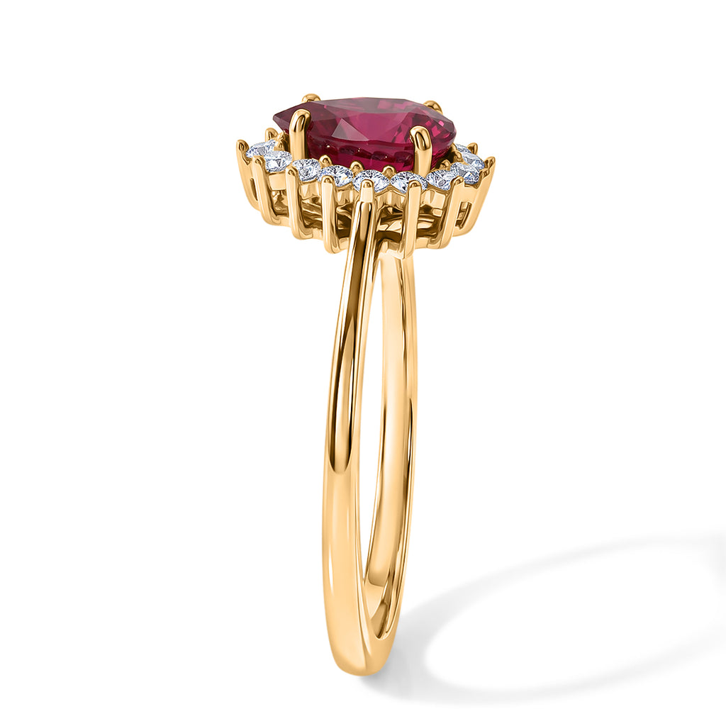 D'Joy - African Ruby & White Zircon Ring in Yellow Gold Plated Sterling Silver 1.80 Ct._8683587_3