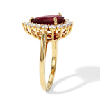 Luxuriant African Ruby, Lab Grown Diamond Ring in 18K YG VermeilSterling Silver  6.660  Ct._8683684_3