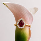 Luxuriant African Ruby, Lab Grown Diamond Ring in 18K YG VermeilSterling Silver  6.660  Ct._8683684_5