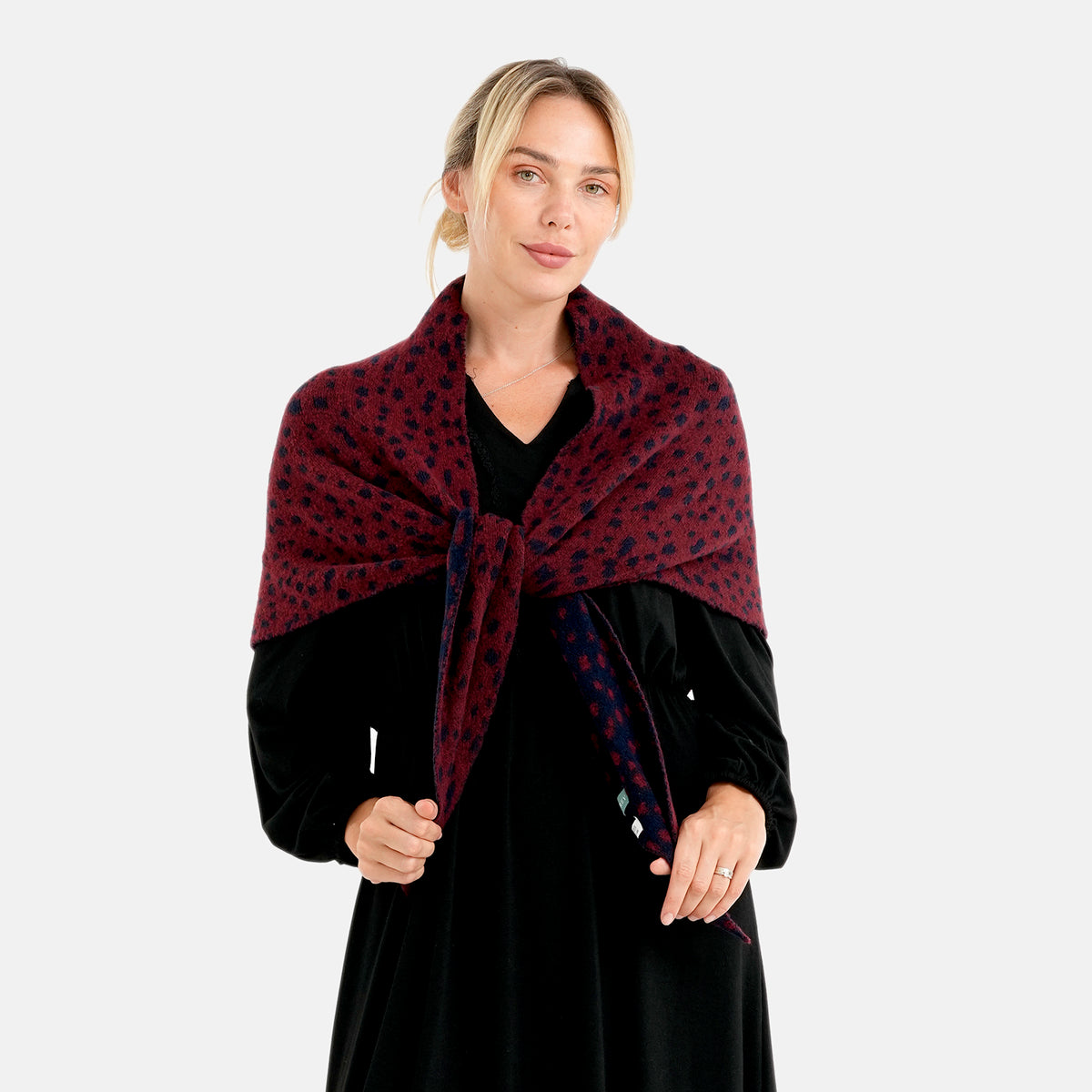 Patterned Scarf (Size - One Size) - Dark Red 8683705 3