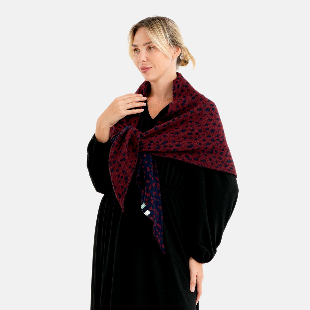 Patterned Scarf (Size - One Size) - Dark Red 8683705 4