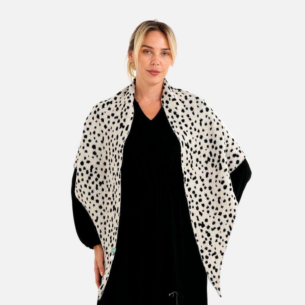 Patterned Scarf (Size - One Size) - Black White_8683706