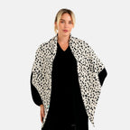 Patterned Scarf (Size - One Size) - Black White_8683706