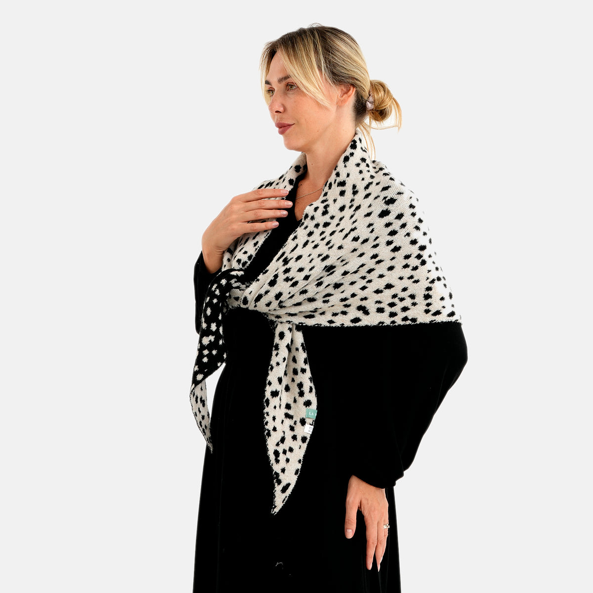 Patterned Scarf (Size - One Size) - Black White 8683706 2