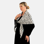 Patterned Scarf (Size - One Size) - Black White_8683706_2