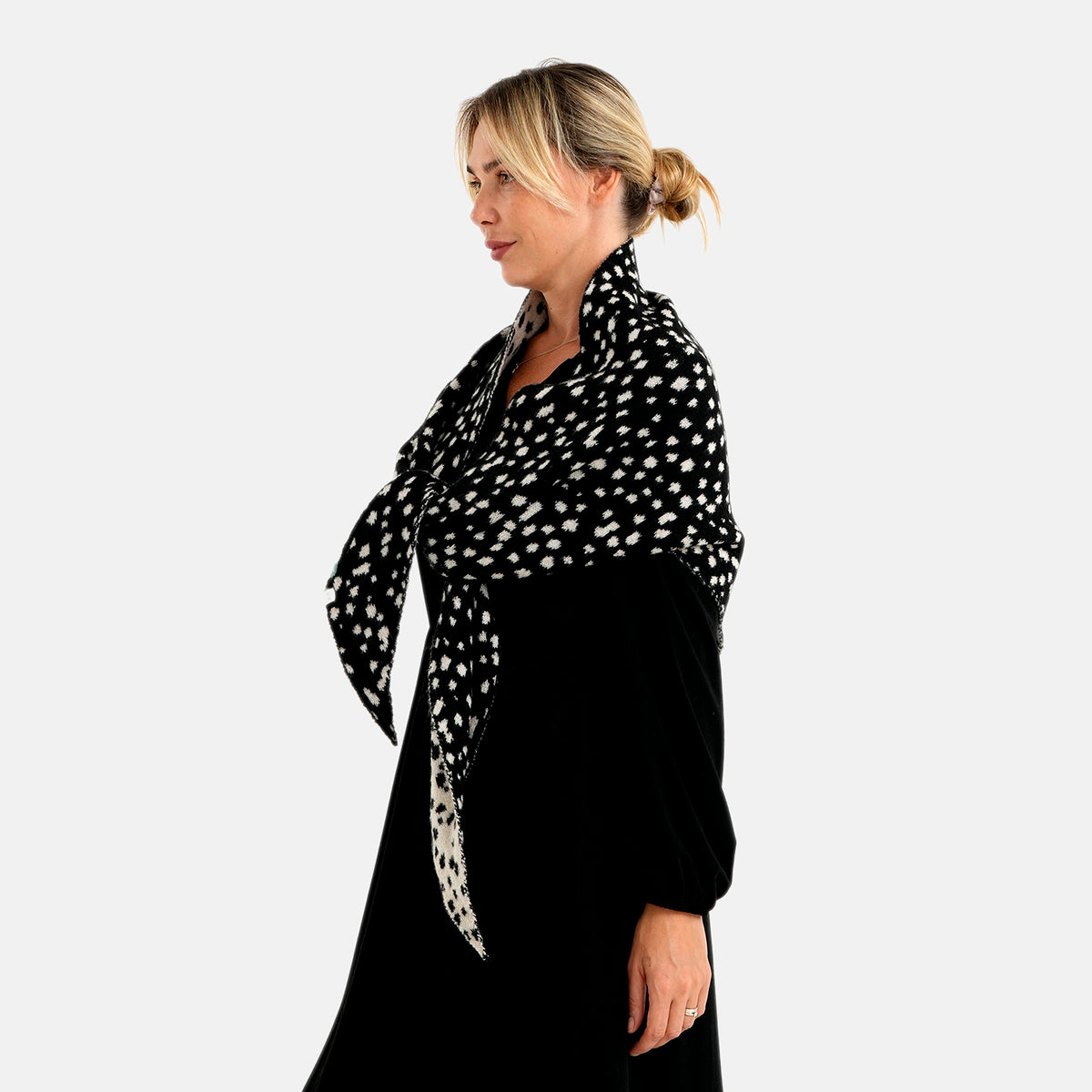 Patterned Scarf (Size - One Size) - Black White 8683706 4