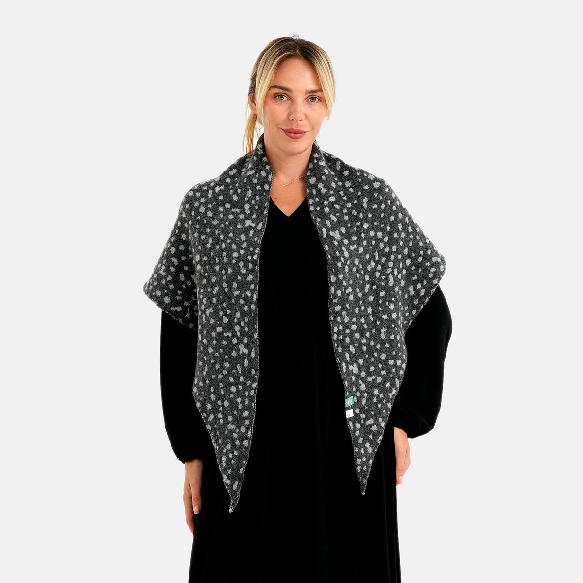 Patterned Scarf (Size - One Size) - Dark Grey 8683717 0