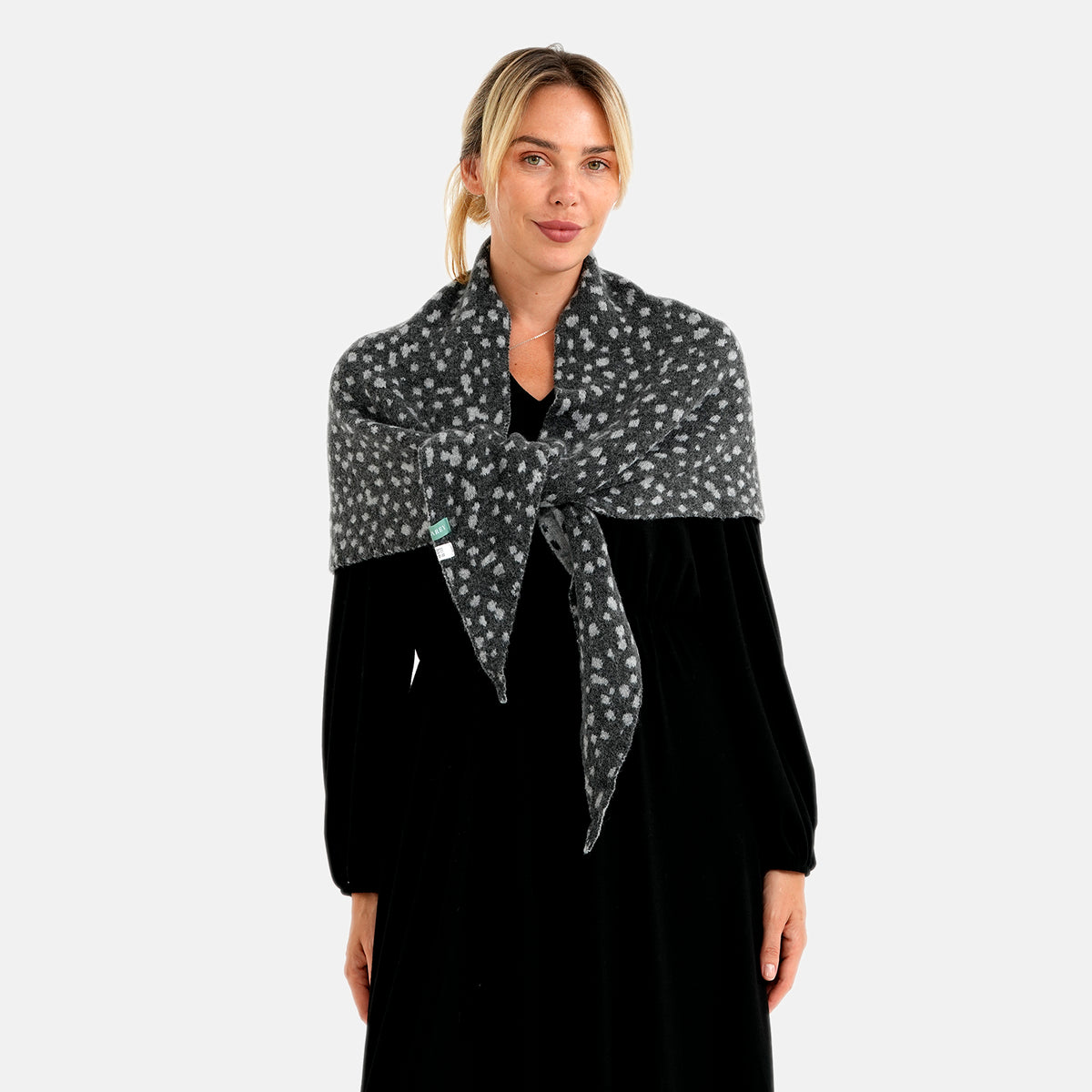 Patterned Scarf (Size - One Size) - Dark Grey 8683717 2