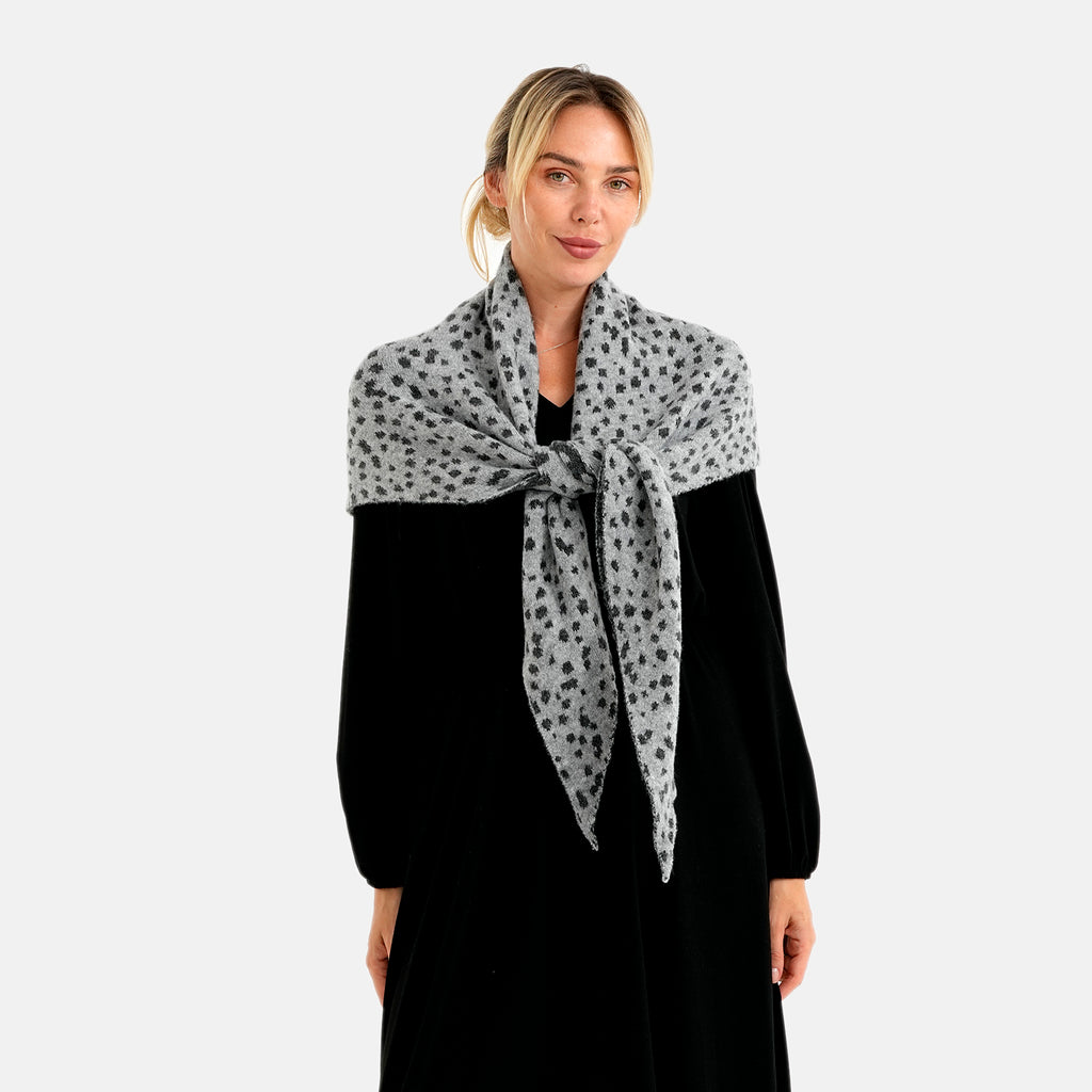Patterned Scarf (Size - One Size) - Dark Grey_8683717_3