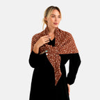 Patterned Scarf (Size - One Size) - Dark Chocolate_8683720_1
