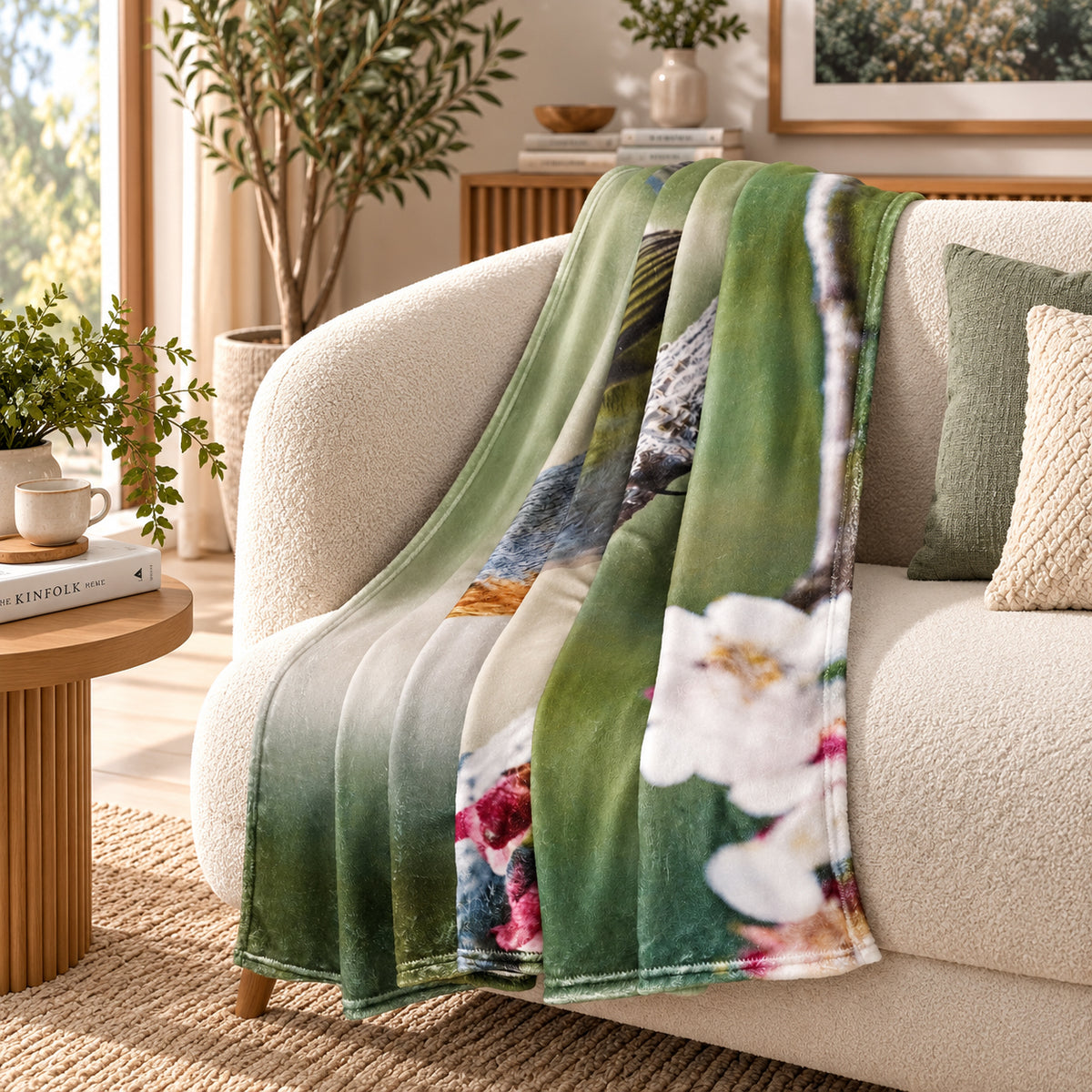 LIVMORE Patterned Blanket (Size 200x1 cm) - Green Yellow 8683750 0
