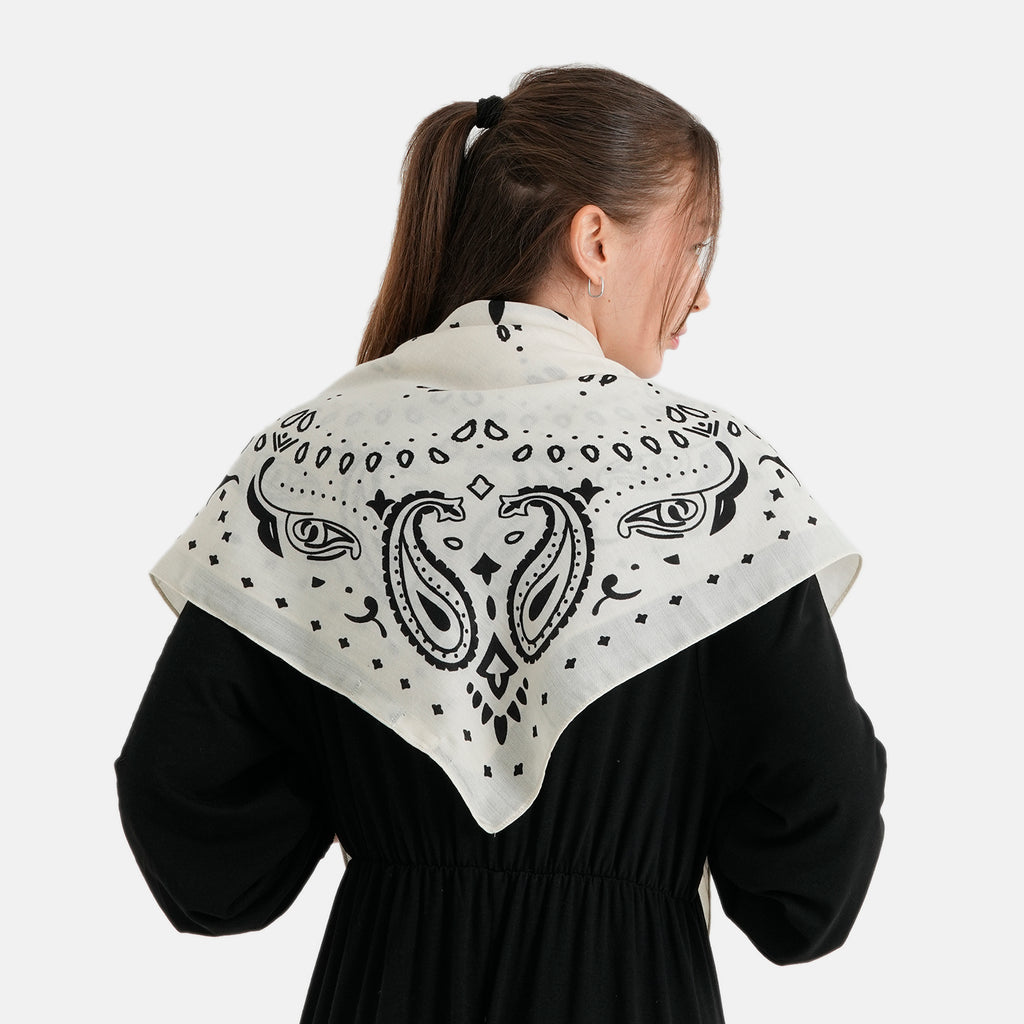 Printed Scarf (Size - One Size) - White_8683777_1