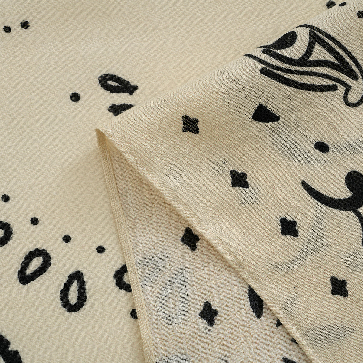 La Marey Printed Square Scarf (88 x 88 cm) - Beige V32621777 8