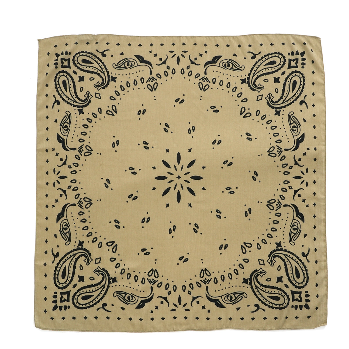 La Marey Printed Square Scarf (88 x 88 cm) - Khaki V32622082 6